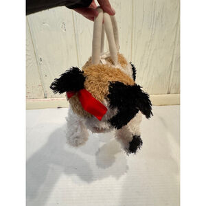 Toby NYC Calico Cat Plush Purse Small White Brown